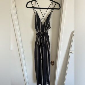 Striped Wide Leg Jumpsuit